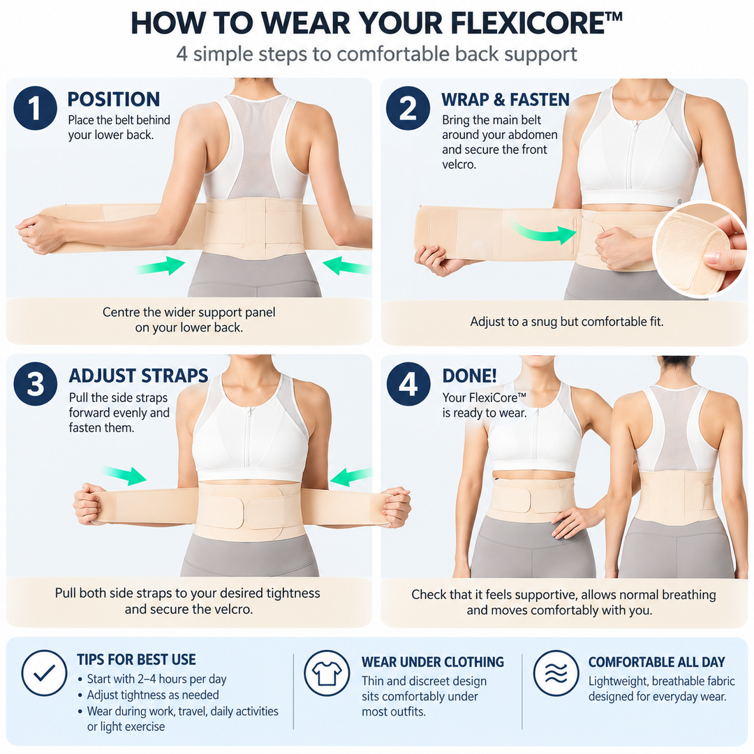 Vornyx FlexiCore™ | Slim Lumbar Support Belt