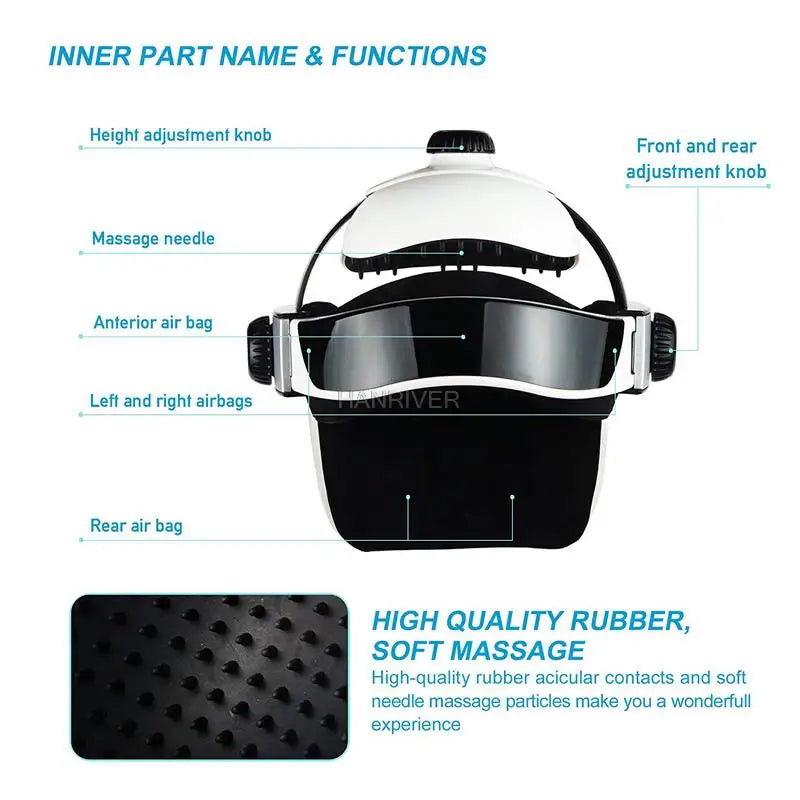 Vornyx HeadCalm™ | Air-Pressure Head Massager with Vibration & Music