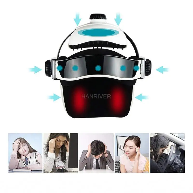 Vornyx HeadCalm™ | Air-Pressure Head Massager with Vibration & Music