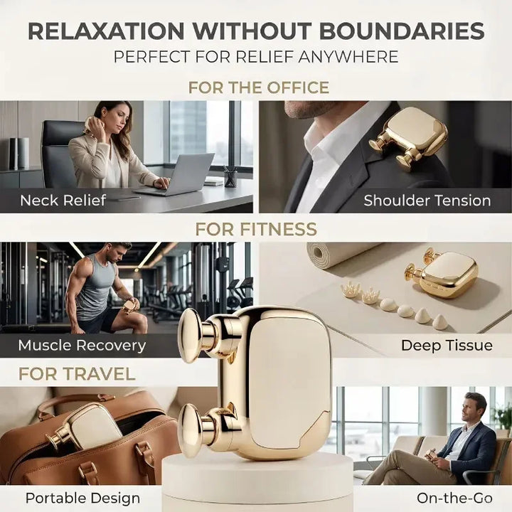 Vornyx DuoPulse™ Gold | Dual-Head Mini Muscle Massager