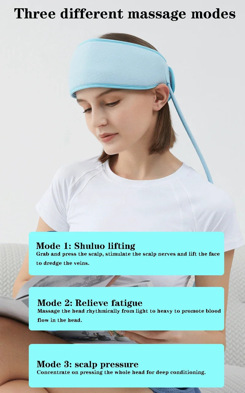 Vornyx HaloEase™ | Air Compression & Warming Head Massager