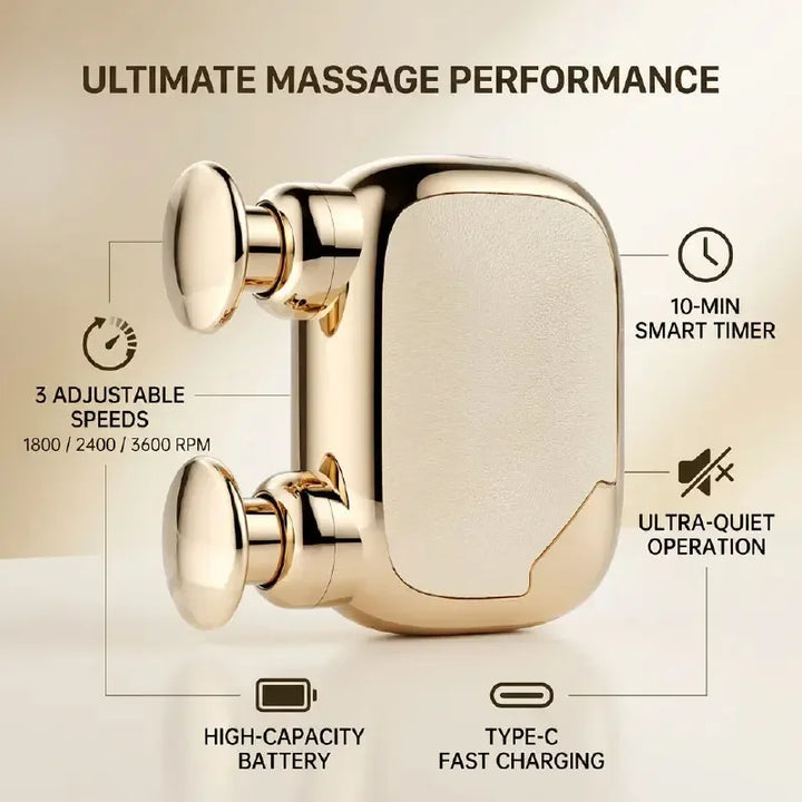Vornyx DuoPulse™ Gold | Dual-Head Mini Muscle Massager