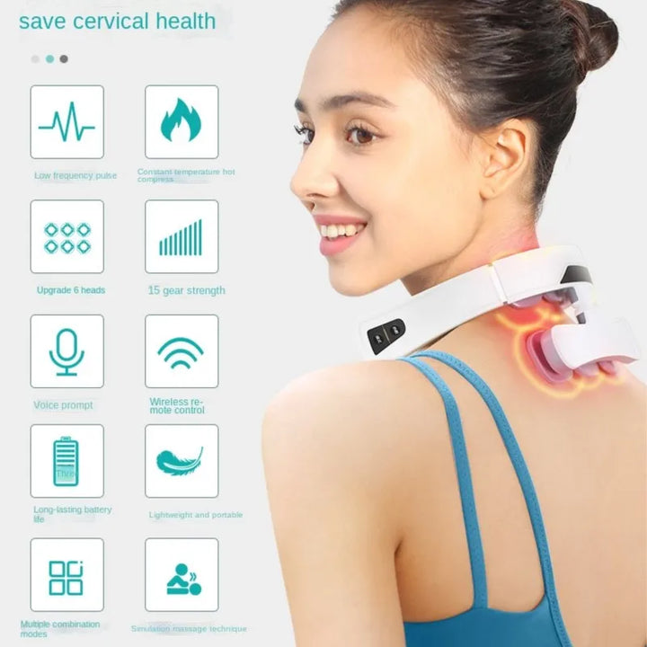 Vornyx NeuroEase™ 6 | Heated Neck Pulse Massager