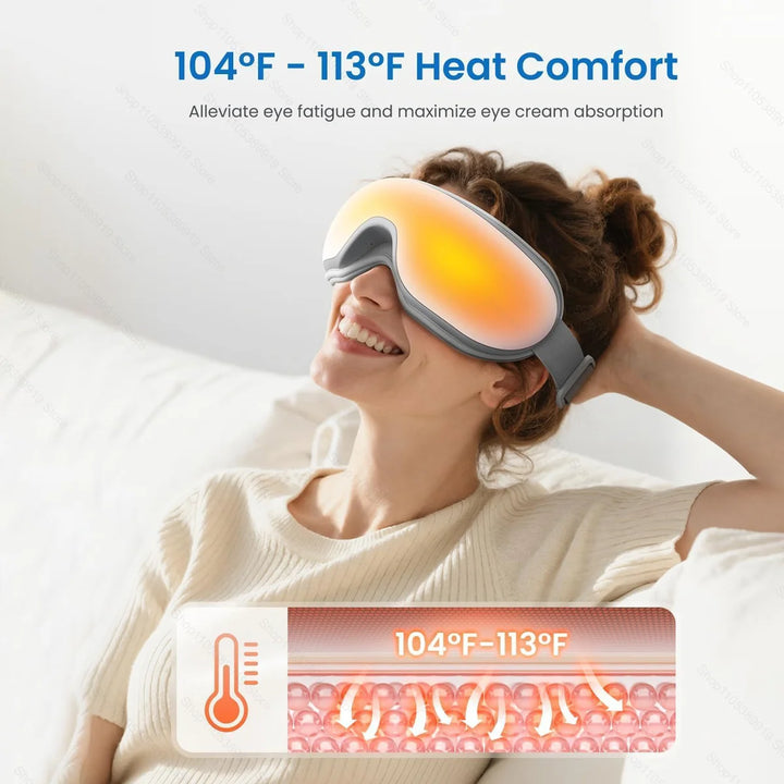 Vornyx CloudCalm™ | Heated Air-Compression Eye Massager with Bluetooth