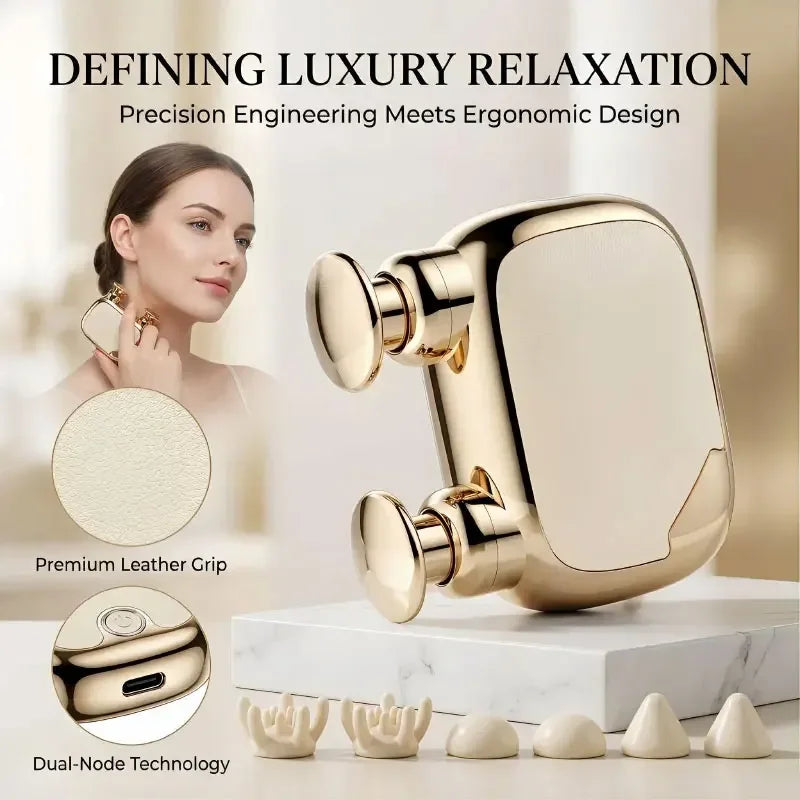 Vornyx DuoPulse™ Gold | Dual-Head Mini Muscle Massager