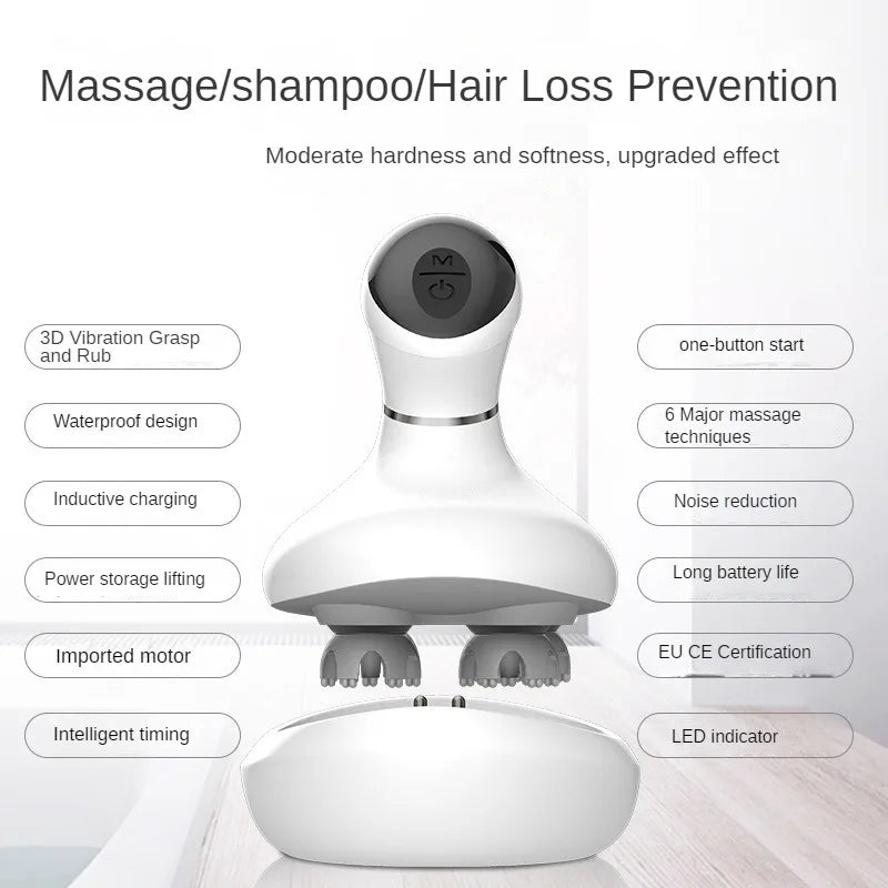 Vornyx ScalpEase™ | Electric Kneading & Vibration Scalp Massager
