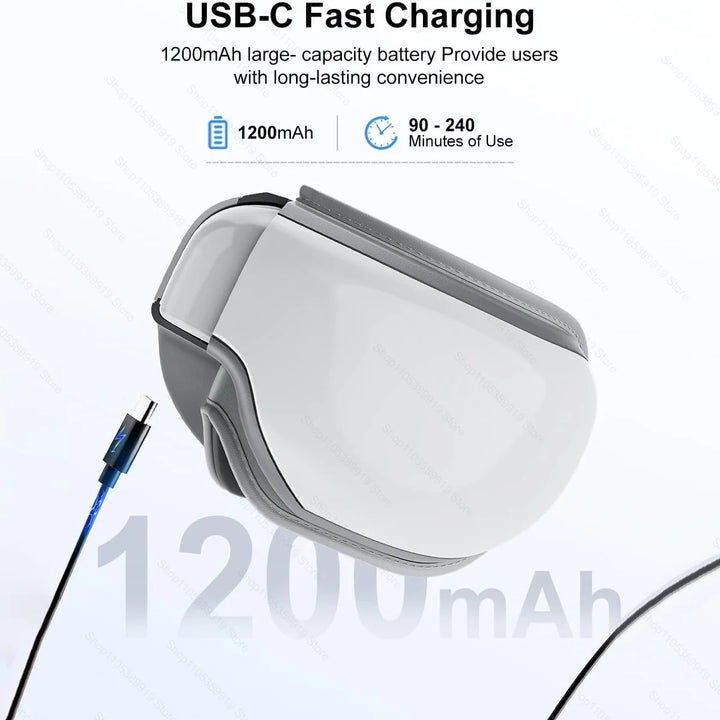 Vornyx CloudCalm™ | Heated Air-Compression Eye Massager with Bluetooth