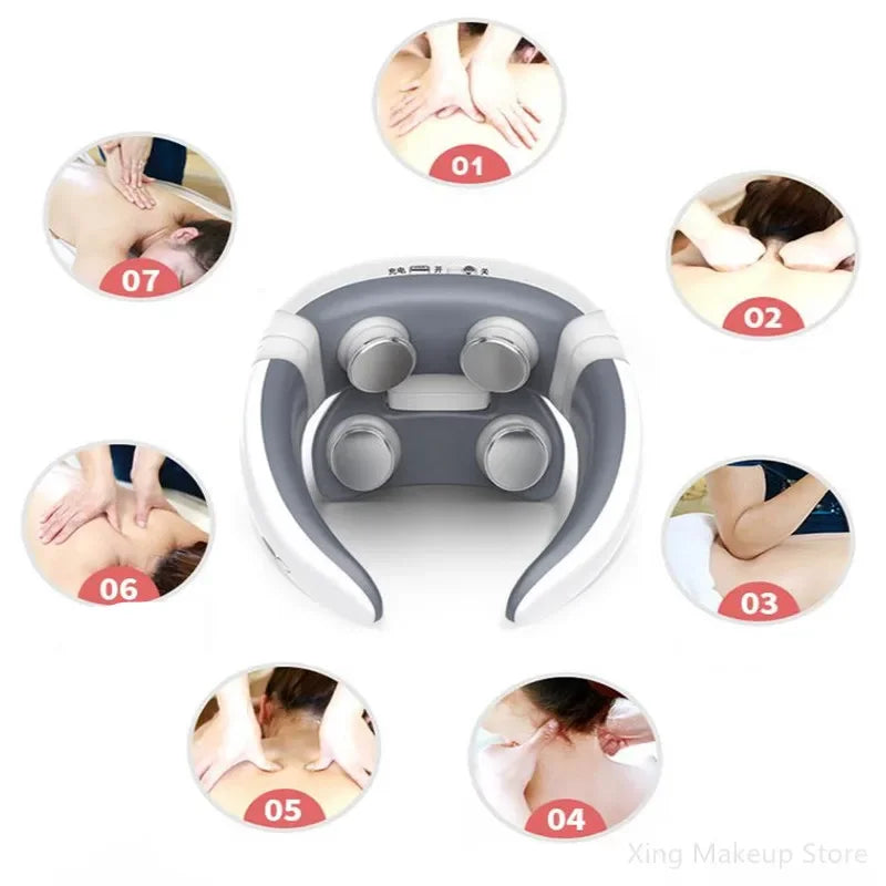 Vornyx NeuroEase™ | Electric Neck & Shoulder Pulse Massager with Heat