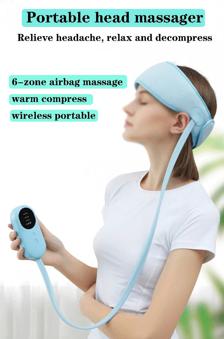 Vornyx HaloEase™ | Air Compression & Warming Head Massager
