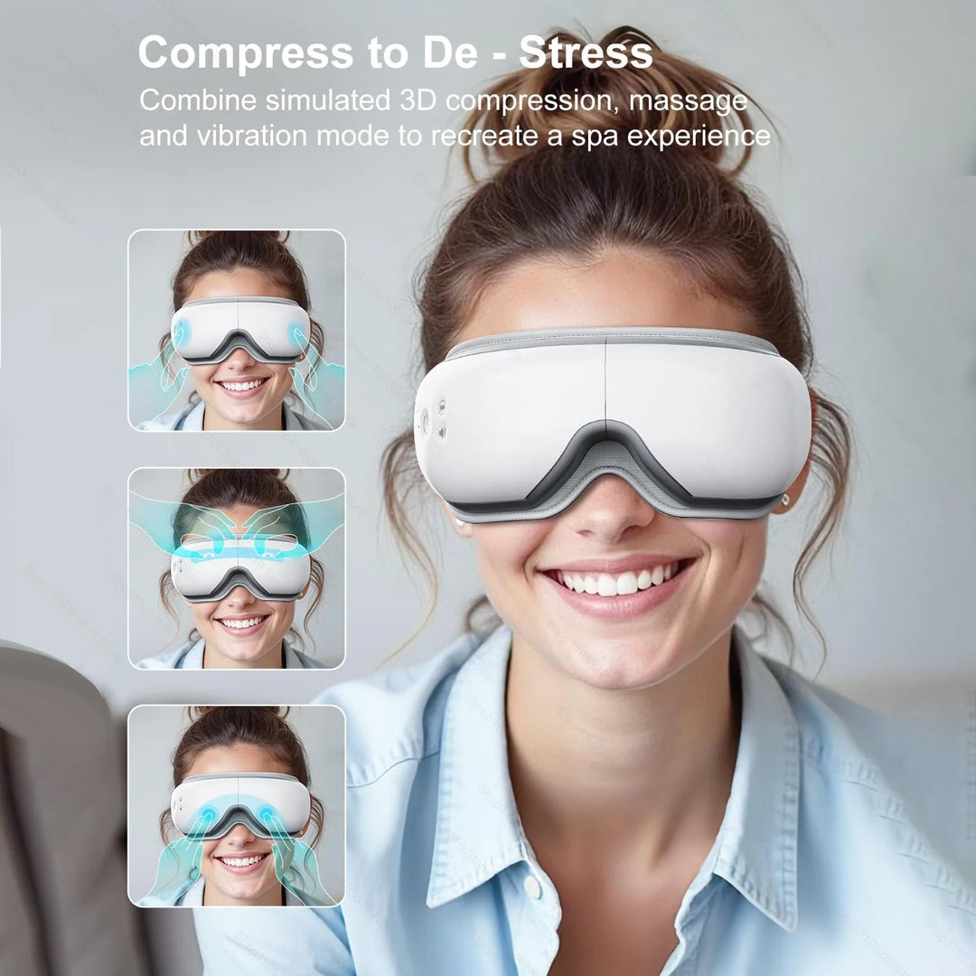 Vornyx CloudCalm™ | Heated Air-Compression Eye Massager with Bluetooth